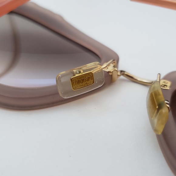 Miu Miu Sunglasses SMU04Q Cat Eye Rose Gold & Rhinestone main image 11